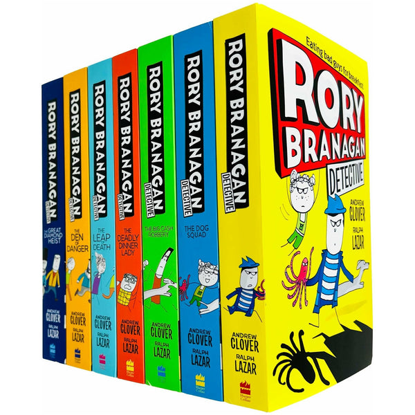 Rory Branagan Detective Series Books 1 - 7 Collection Set by Andrew Clover (Rory Branagan, The Dog Squad, The Big Cash Robbery, Deadly Dinner Lady, Leap of Death, Den of Danger &amp;amp; Great Diamond Heist)