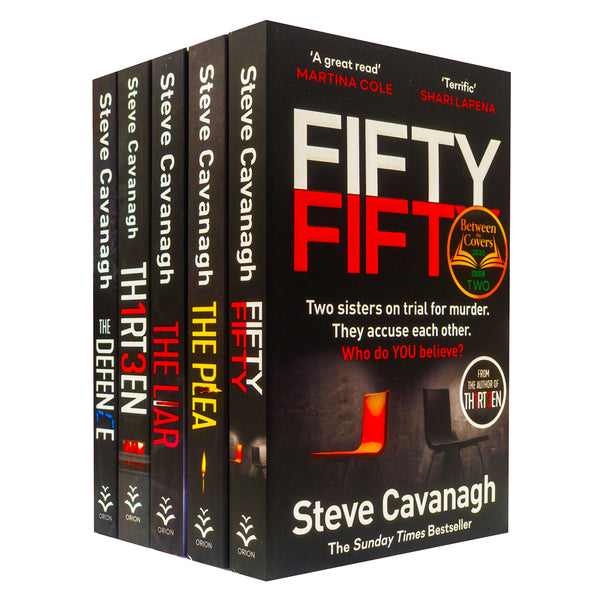 Steve Cavanagh Eddie Flynn Series 5 Books Collection Set Thirteen The Defence The Plea The Liar Fifty Fifty