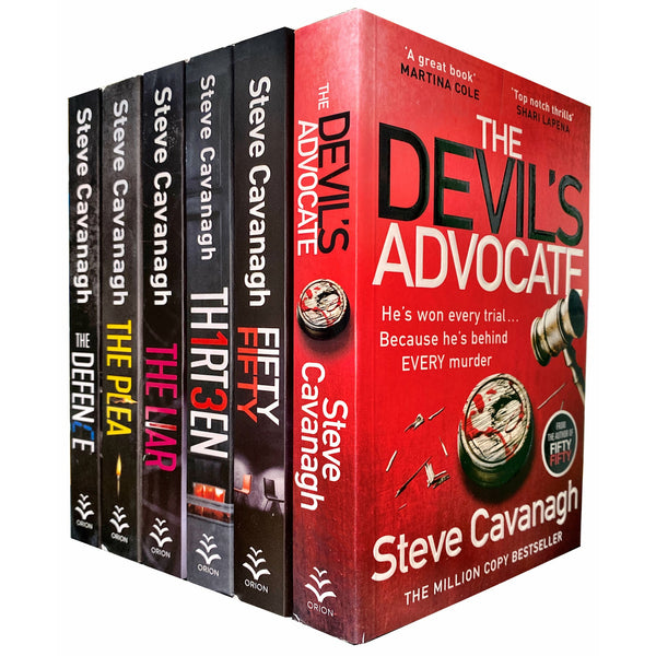 Eddie Flynn Series 6 Books Collection Set By Steve Cavanagh (Thirteen, The Defence, The Plea, The Liar, Fifty-Fifty, The Devil&#39;s Advocate)