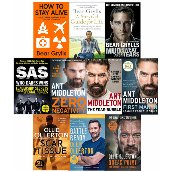 SAS Survival Guide for Life 10 Books Collection Set by Bear Grylls, Ant Middelton, Ollie Ollerton