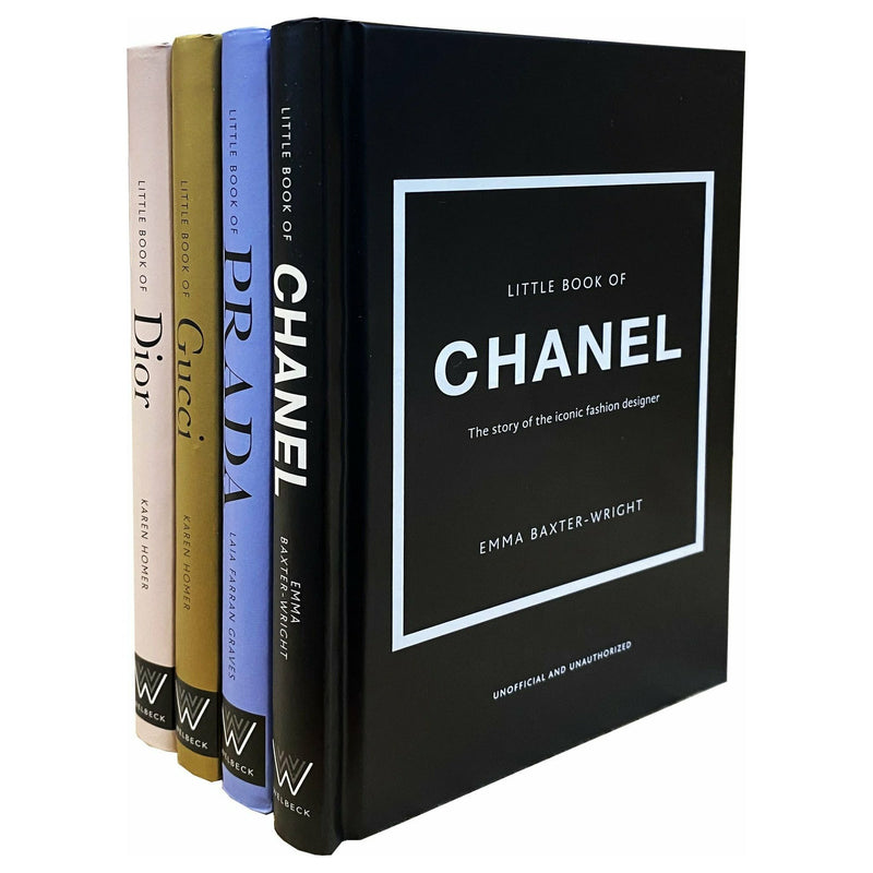 ["9781787396791", "A Historical Review of Four Fashion Icons", "Bestselling Book", "Biography: arts & entertainment", "Biography: business & industry", "Book Collection Set", "books", "Brands", "Catwalk", "Chanel", "cloths", "Collections", "Complete", "Costume", "Design History & Criticism", "designers", "Dior", "Emma Baxter-Wright", "Fashion", "Fashion & society", "Fashion Book", "Fashion Design", "Fashion History", "Gucci", "History of Clothing Brand", "Iconic Clothing Book", "Karen Homer", "Laia Farran Graves", "Little Book of Chanel", "Little Book of Dior", "Little Book of Gucci", "Little Book of Prada", "Little Guides to Style", "Pocket-sized fashion books", "Prada", "Textile", "Textile & Costume", "The Little Guides to Style", "Trending Fashion Book"]