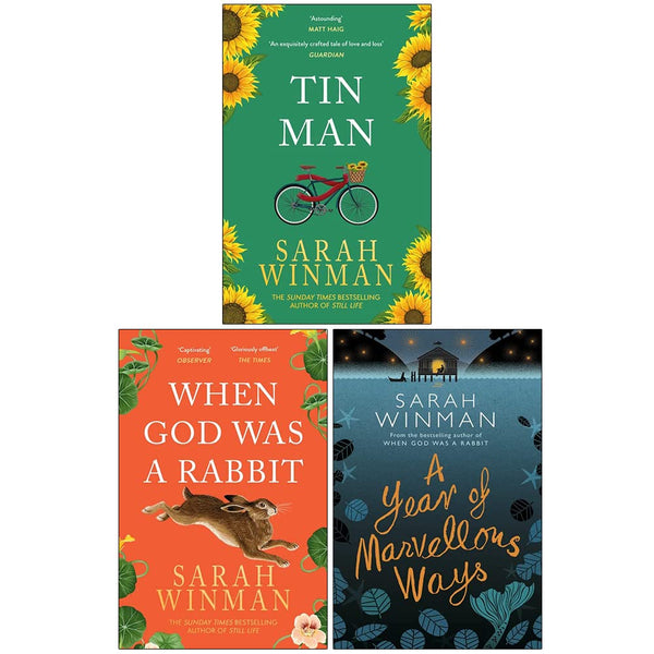 Sarah Winman 3 Books Collection Set (Tin Man, When God Was A Rabbit & A Year of Marvellous Ways)