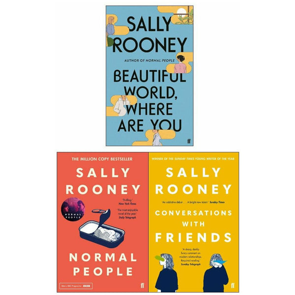Sally Rooney Collection 3 Books Set (Beautiful World Where Are You, Normal People, Conversations with Friends)