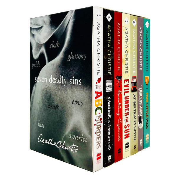 Agatha Christie Seven Deadly Sins Collection 7 Books Box Set (ABC Murders, Murder is Announced, Evil Under the Sun, Sparkling Cyanide &amp; MORE)