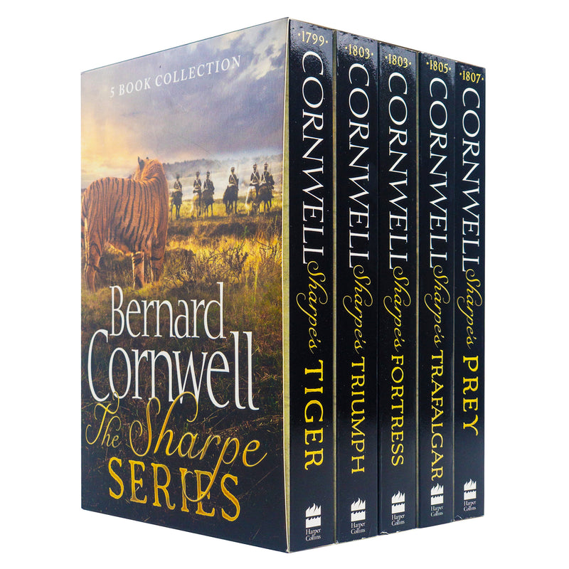 ["9780007989256", "Action", "Adult Fiction (Top Authors)", "Bernard Cornwell", "Bernard Cornwell Book Collection", "Bernard Cornwell Book Collection Set", "Bernard Cornwell Books", "bernard cornwell books in order", "Bernard Cornwell Books Set", "Bernard Cornwell Collection", "bernard cornwell sharpe", "Bernard Cornwells 5 Books Set", "Bernard Cornwells Richard Sharpes Series 5 Books Set", "Fiction", "Fortress", "Harper Collins", "Hero", "History", "Military History", "Prey", "Richard Sharpe", "sharpe books in order", "sharpe novels", "Sharpe Series", "Sharpe Series Books", "Sharpe Series Books Collection", "sharpe's tiger", "sharpes books in order", "Soldier", "the last kingdom bernard cornwell", "the last kingdom books", "the last kingdom books in order", "Tiger", "Trafalgar", "Triumph"]