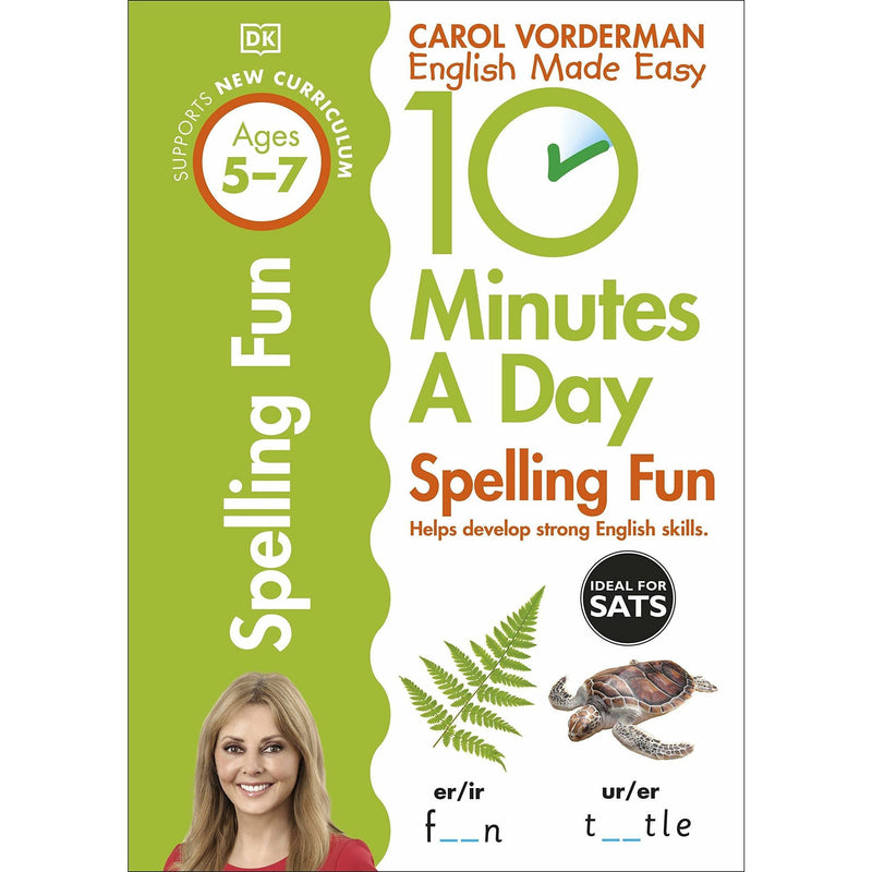 ["10 Minutes A Day", "9780241183847", "Ages 5-7", "Book by Carol Vorderman", "Develop Knowledge", "Development", "Early Learning", "English  literacy", "English language", "English Skills", "fun learning", "Guidance Book", "Home Schooling", "Key Stage 1", "KS1", "Made Easy Workbooks", "National Curriculum", "Parental Guide", "Parents Notes", "Primary School Textbook", "Spelling Fun", "spelling lessons", "Study book", "Vocabulary And Spelling"]