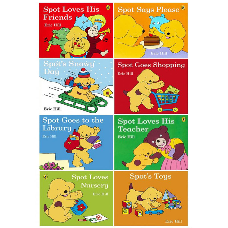 ["9780241397428", "Eric Hill", "Eric Hill Book Collection", "Eric Hill Book Collection Set", "Eric Hill Books", "Eric Hill Collection", "Eric Hill Series", "Spot Book Collection", "Spot Book Collection Set", "Spot Books", "Spot books Set", "Spot Collection", "Spot Goes Shopping", "Spot Goes to the Library", "Spot Loves His Friends", "Spot Loves his Teacher", "Spot Loves Nursery", "Spot Says Please", "Spot Snowy Day", "Spot the Dog", "Spot Toys", "Spots Story Collection"]