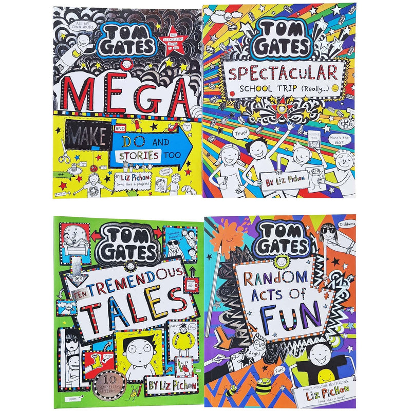 Tom Gates Series 4 Books Collection Set (16 to 19) [Mega Make and Do a