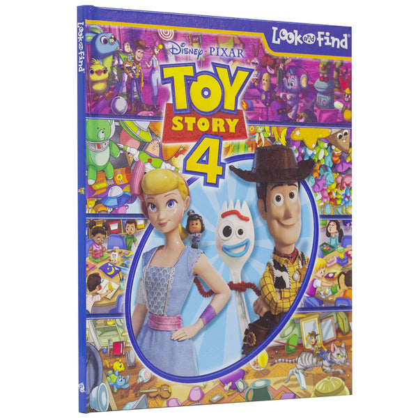 This Look and Find book contains the amazing new (and familiar favorite!) characters of Disney Pixar's Toy Story 4, now out in theaters!  4 Woody, Buzz Lightyear, Bo Peep, and More! Look and Find Activity Book