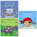 Usborne Touchy Feely That's Not My Pirate, Dinosaur, Robot 3 Books Collection Set by Fiona Watt