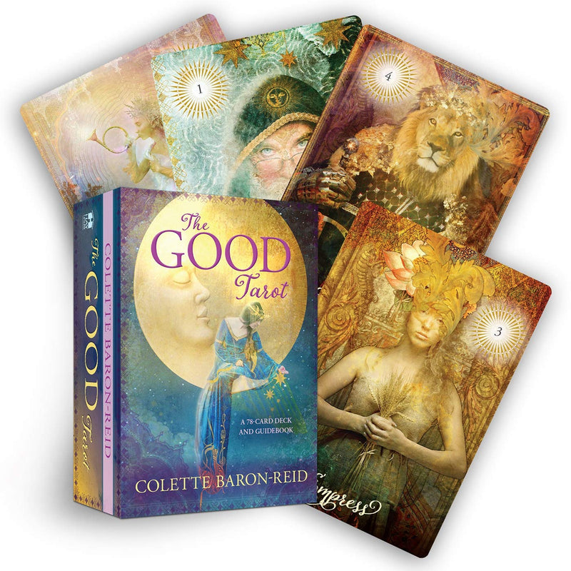 ["52 card deck", "9781401949501", "bestselling books", "colette baron reid", "colette baron reid book collection", "colette baron reid books", "colette baron reid collection", "colette baron reid the good tarot cards", "companion guidebook", "fortune telling", "mind body spirit", "new age fortune telling", "oracle books", "oracle tarot cards", "tarot", "tarot card deck", "tarot cards", "the good tarot", "the good tarot cards", "the good tarot cards by colette baron reid", "the good tarot cards colette baron reid", "traditional tarot"]