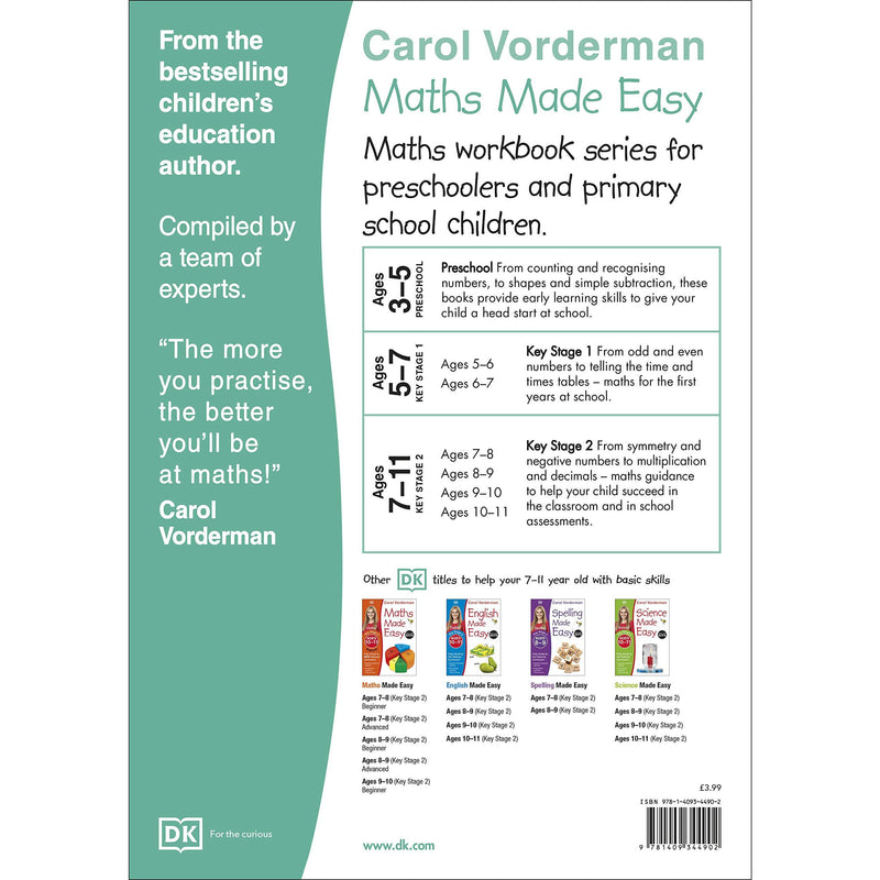 ["9781409344902", "Activities", "Advanced", "Ages", "Basic Mathematics", "Bestselling Books", "Book by Carol Vorderman", "Children Book", "Early Learning", "Educational book", "Exercise Book", "Fun Learning", "Fundamental Studies", "Home School Learning", "Key Stage 2", "KS2", "Learning Resources", "Made Easy Workbooks", "Matching and Sorting", "Math Exercise Book", "Math Made Easy Ages 7-11", "Mathematics and Numeracy", "maths", "maths book", "maths books", "Maths Made Easy", "Maths Made Easy Times Tables", "Maths Skills", "National Curriculum", "Parents Teachings", "Practice Book", "Sorting", "Times Tables"]