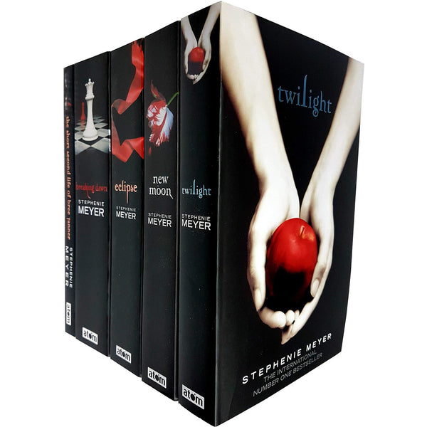 Twilight Saga Black Cover Stephenie Meyer 5 Books Collection set (Breaking Dawn, Short Second Life Of Bree Tanner, Eclipse, New Moon, Twilight)