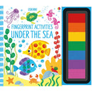 Usborne Fingerprint Activities Wildlife Series 3 Books Collection Set Zoo, Under The Sea, Animals