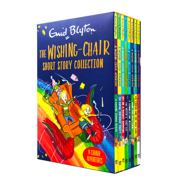 Enid Blyton The Wishing-Chair Short Story Collection 8 Books Box Set (Off on a Holiday Adventure, The Royal Birthday Party, A Daring School Rescue, The Witch&#39;s Lost Cat, Home for Half-Term and MORE!)