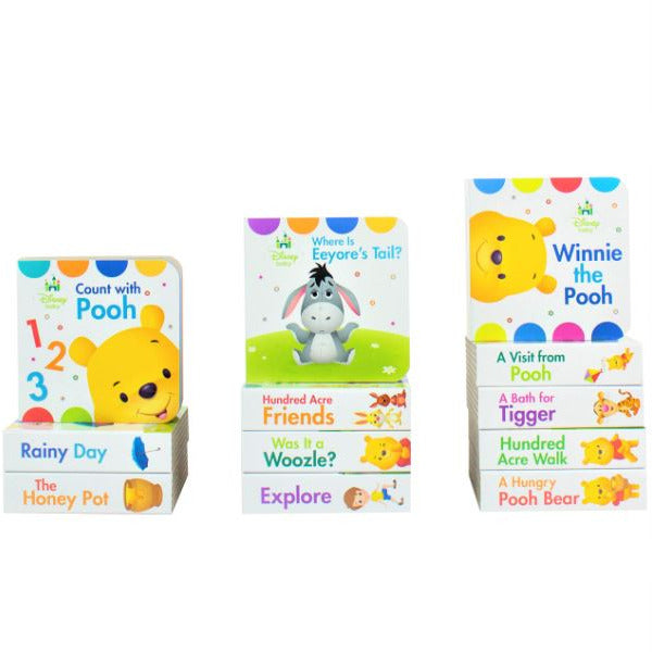 ["9781503733756", "baby winnie the pooh", "Children's Books", "Children's Books on Rabbits", "Christopher Robin", "disney baby winnie the pooh", "disney winnie the pooh", "Eeyore", "feelings", "Fiction for Children", "Kinga", "Literature & Fiction for Children", "My First Library Board Book Block 12-Book Set", "numbers", "Piglet", "Rabbit", "Roo", "Tigger", "Winnie The Pooh", "Winnie the Pooh and his friends", "Winnie the Pooh Board Books", "wonderful classic characters", "words"]