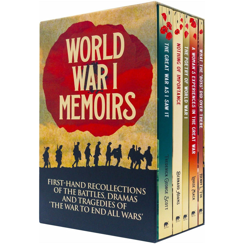 ["1914 and 1918", "9781398810655", "a womans experiences in the great war", "Allied soldiers", "Bernard Adams", "bernard adams book collection", "bernard adams book collection set", "bernard adams books", "bernard adams collection", "bernard adams series", "Great War", "Great War by Louise Mack", "Henry L. Fox", "history of veterans", "horrors of war", "Military history", "military history enthusiasts", "modern world", "nothing of importance", "poems", "poetry", "Poetry of World War I", "prisoners of war", "soldiers gave their lives", "the great war as i saw it", "the poetry of world war I", "what the boys did over there", "wider world", "World War", "World War 1", "world war biographies", "World War books collection", "World War I", "World War I from the voices", "world war I memoirs", "world war I memoirs book collection", "world war I memoirs books", "world war I memoirs books by bernard adams", "world war I memoirs collection", "World War I Memoirs Collection 5 Books Box"]