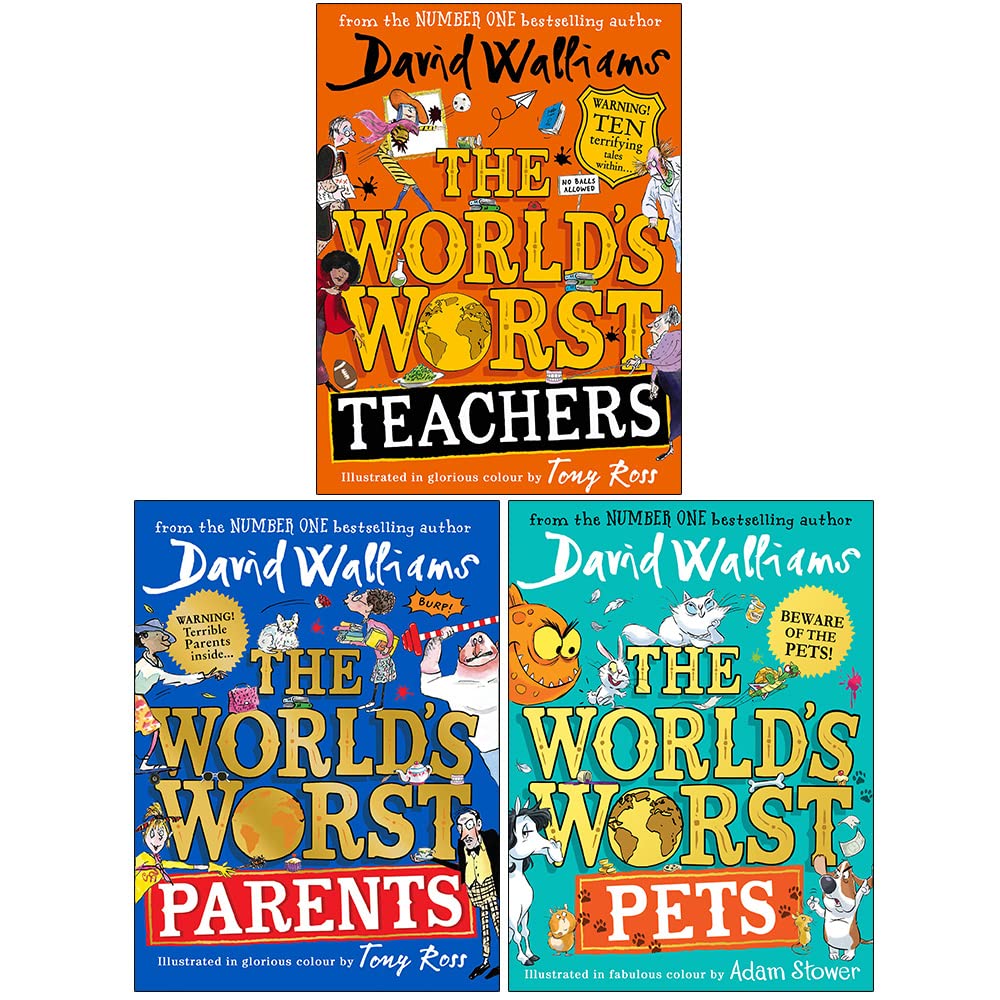 David Walliams Collection 3 Books Set (The Worlds Worst Teachers, The