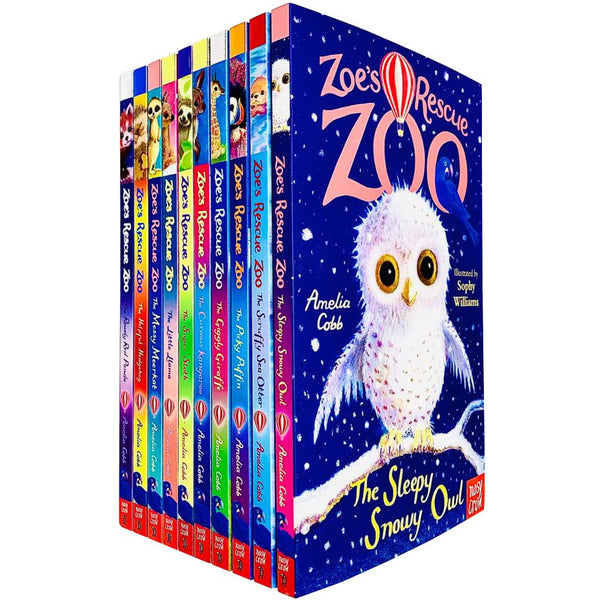 Zoes Rescue Zoo Series 2 Collection 10 Books Set By Amelia Cobb (The Sleepy Snowy Owl, The Scruffy Sea Otter, The Picky Puffin, The Giggly Giraffe & More)