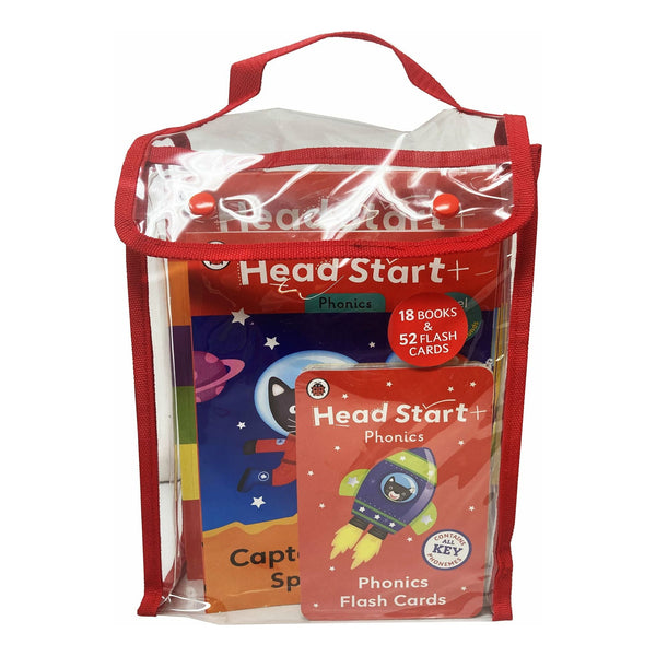 Early Learning Ladybird Head Start 18 Books &amp; Flashcards Collection Set