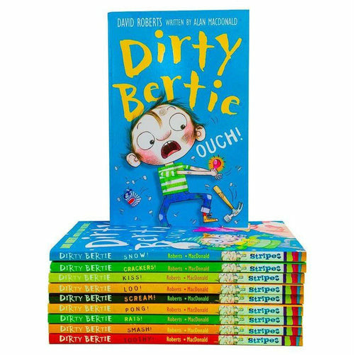 Dirty Bertie - Series 2 - David Roberts 10 Books Collection Set Rats Smash Kiss Pong Scream Loo Ou..
