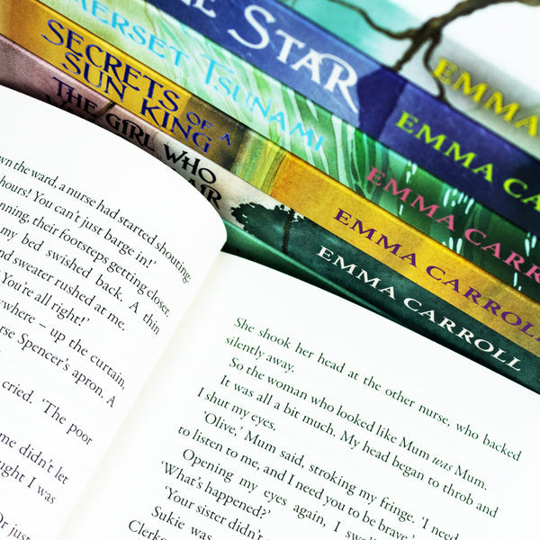 ["9789526523255", "emma carroll", "emma carroll book collection", "emma carroll book collection set", "emma carroll books", "emma carroll collection", "frost hollow hall", "letters from the lighthouse", "secrets of a sun king", "strange star", "the girl who walked on air", "the somerset tsunami", "when we are warriors"]
