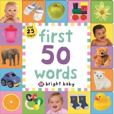 First 50 Words Bright Baby Lift-the-flap Tab Books - books 4 people