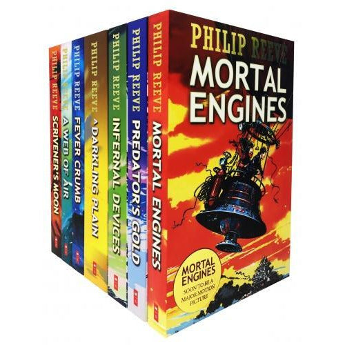 Philip Reeve Mortal Engines 7 Books Collection Set Predator Gold Infernal Devices Mortal Engines D.. - books 4 people