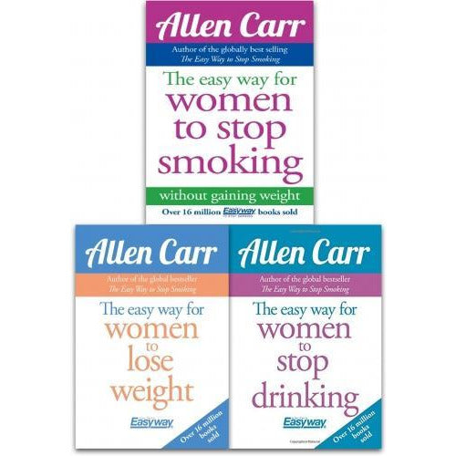 ["9789526532813", "Allen Carr", "allen carr book collection", "allen carr book collection set", "allen carr book set", "allen carr books", "Allen Carr books set", "allen carr collection", "allen carr series", "cl0-CERB", "Health and Fitness", "The Easy Way for Women to Lose Weight", "The Easy Way for Women to Stop Drinking", "The Easyway for Women to Stop Smoking"]