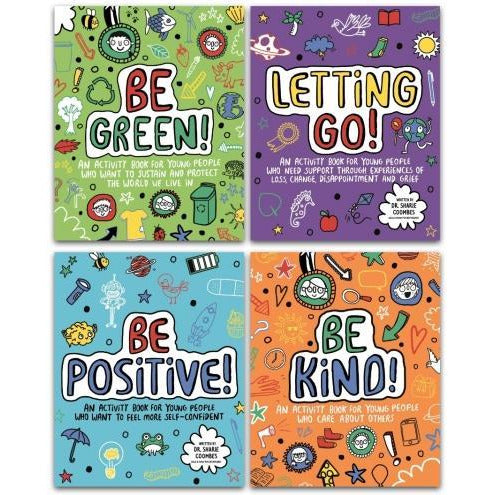Mindful Kids 4 Books Collection Set Series 2 - Be Kind Be Green Be Positive Letting Go - books 4 people