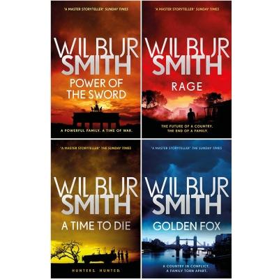 Wilbur Smith Courtney Series 4 Books Collection Set - Book 5 To 8 - Power Of The Sword Rage A Time.. - books 4 people