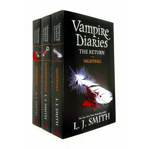 Vampire Diaries The Return 3 Books Set By L J Smith - Book 5 To 7 - Nightfall Shadow Souls Midnight - books 4 people