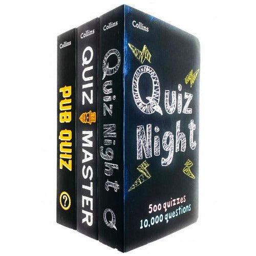 Collins Quiz Puzzles 3 Books Collection Set Puzzles Trivia - Collins Quiz Night Collins Q..