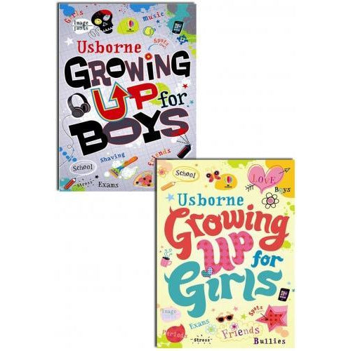 Usborne Growing Up For Girls And Boys Collection 2 Books Set Teens Young Adults - books 4 people