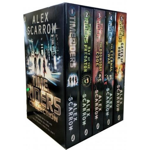 Timeriders Collection Alex Scarrow 5 Books Set Pack Gates Of Rome The Eternal War The Doomsday Cod.. - books 4 people