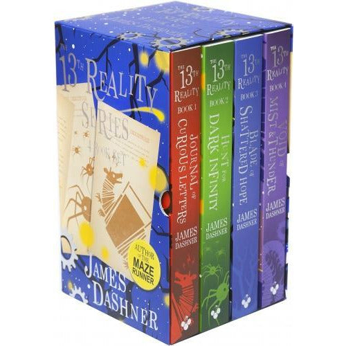 ["13th reality series", "9781782264071", "blade of shattered hope", "Childrens Books (7-11)", "cl0-PTR", "hunt for dark infinity", "james dashner", "journal of curious letters", "maze runner", "the 13th reality boxed set", "the 13th reality series collection", "void of mist and thunder", "young teen"]