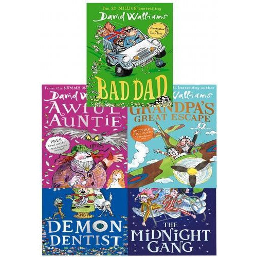 ["9789526528861", "Awful Auntie", "Bad Dad", "books from david walliams", "Childrens Books (7-11)", "christmas gift", "christmas set", "cl0-CERB", "David Walliam", "David Walliams", "David Walliams 5 Book set", "david walliams awful auntie", "David Walliams Book Collection", "David Walliams Book Collection Set", "david walliams books", "David Walliams Box set", "David Walliams collection", "david walliams latest book", "David Walliams Series 2", "Demon Dentist", "Grandpas Great Escape", "junior books", "Midnight Gang", "young teen"]