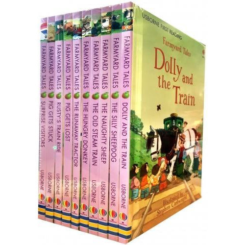 ["9781474953832", "beginner readers", "children reading books", "Childrens Books (5-7)", "cl0-PTR", "complete book of farmyard tales", "Dolly and the Train", "Farmyard", "farmyard tales", "farmyard tales books", "farmyard tales collection", "farmyard tales stories", "first reading", "Heather Amery", "junior books", "Pig Gets Lost", "Pig Gets Stuck", "Rustys Train Ride", "Stephen Cartwright", "Surprise Visitors", "the complete book of farmyard tales", "The Hungry Donkey", "The Naughty Sheep", "The Old Steam Train", "The Runaway Tractor", "The Silly Sheepdog", "usborne books", "usborne books farmyard tales", "usborne farmyard", "usborne farmyard tales", "Usborne Farmyard Tales collection", "usborne farmyard tales set", "usborne first reading farmyard tales", "usborne very first reading", "usborne young reading", "usbourne", "usbourne books", "young reading series"]