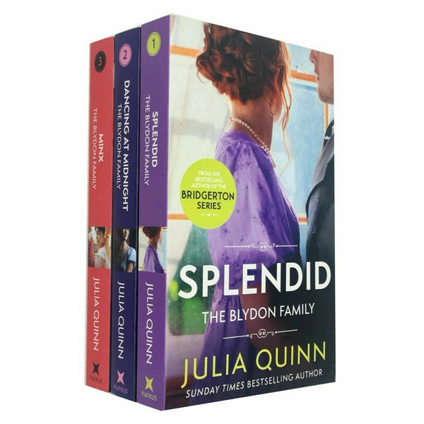 Julia Quinn Blydon Family Saga 3 Books Collection Set (Splendid, Dancing At Midnight, Minx)