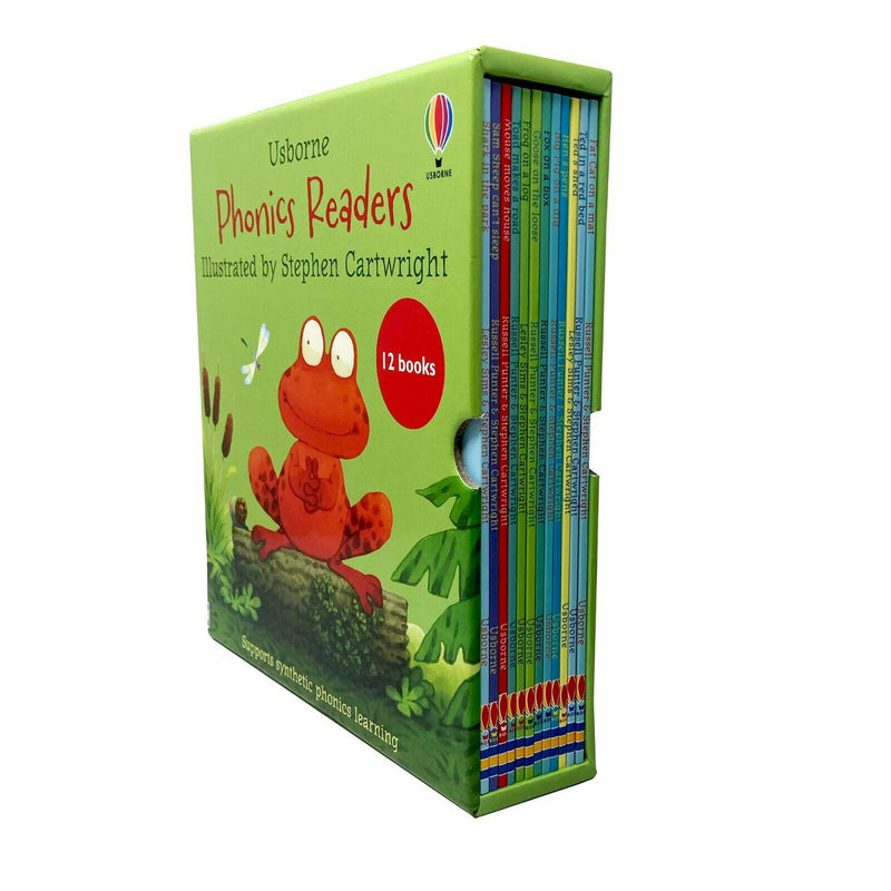 ["12 Illustrated Books", "9781474989138", "Activity Story Book", "Animal Stories", "Bedtime Stories", "Bestselling books", "Bestselling Books for Children", "Book Set", "Books Box Set", "Children Fun Activities", "Childrens Books (3-5)", "Collection Book Set", "early readers", "Illustrated by Stephen Cartwright", "Infants", "Nursery Stories", "parenting Guidance Book", "Parents Book", "phonics books for kids", "phonics young readers", "picture books", "Story book", "Synthetic Phonics Book", "usborne books", "usborne early readers", "usborne first reading", "Usborne Phonics", "Usborne Phonics  12 Books Collection Set", "usborne phonics reader set", "Usborne Phonics Readers", "usborne phonics young readers", "usborne phonics young readers collection"]